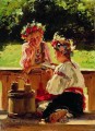 filles éclairées par le soleil 1901 Vladimir Makovsky enfant